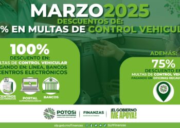 SEFIN ANUNCIA DESCUENTOS EN MULTAS DE CONTROL VEHICULAR DURANTE MARZO.
