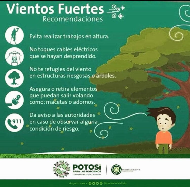 ALERTA PROTECCIÓN CIVIL A LA POBLACIÓN,ANTE FUERTES VIENTOS E INCREMENTO DE TEMPERATURAS.