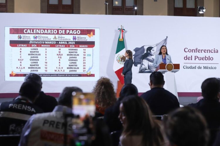 PAGO DE PENSIONES Y PROGRAMAS PARA EL BIENESTAR SE DISPERSA DEL 3 AL 27 DE MARZO.