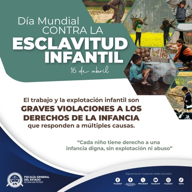 DÍA MUNDIAL CONTRA LA ESCLAVITUD INFANTIL.