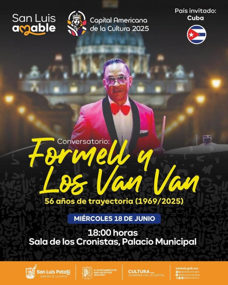 “FORMELL Y LOS VAN VAN” COMPARTIRÁN SU HISTORIA EN CONVERSATORIO MUSICAL.