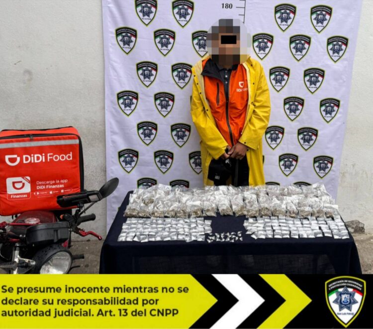 SSPC CAPITALINA DETIENE A FALSO REPARTIDOR QUE VENDÍA DROGA EN ZONA NORTE.