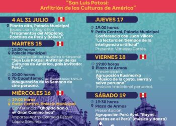 SAN LUIS POTOSÍ CELEBRA LA CULTURA DE PERÚ CON MÚSICA, ARTE Y GASTRONOMÍA.