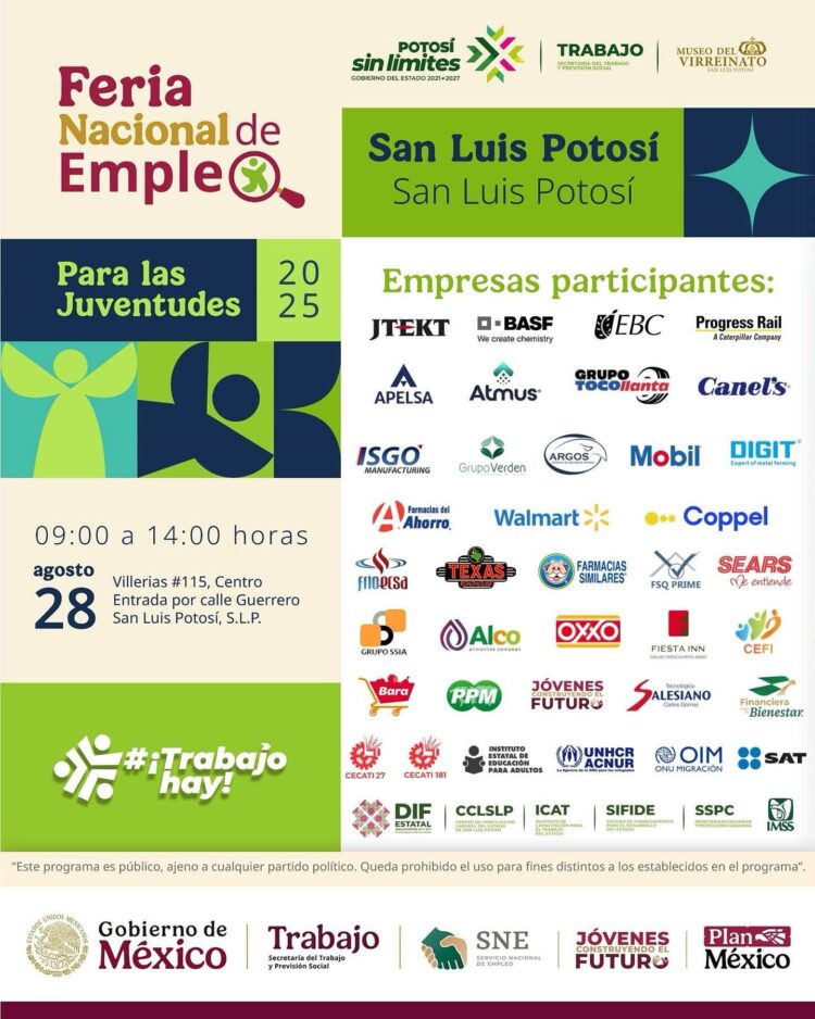 FERIA DEL EMPLEO PARA JÓVENES OFRECERÁ MÁS DE 20 OPORTUNIDADES LABORALES.