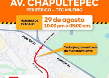 MANTENIMIENTO NOCTURNO EN AV. CHAPULTEPEC.