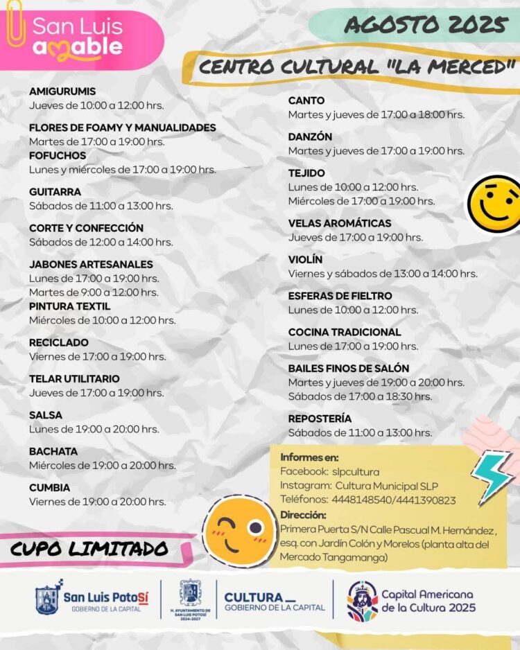 AGOSTO SE LLENA DE COLOR Y SABOR EN EL CENTRO CULTURAL LA MERCED.