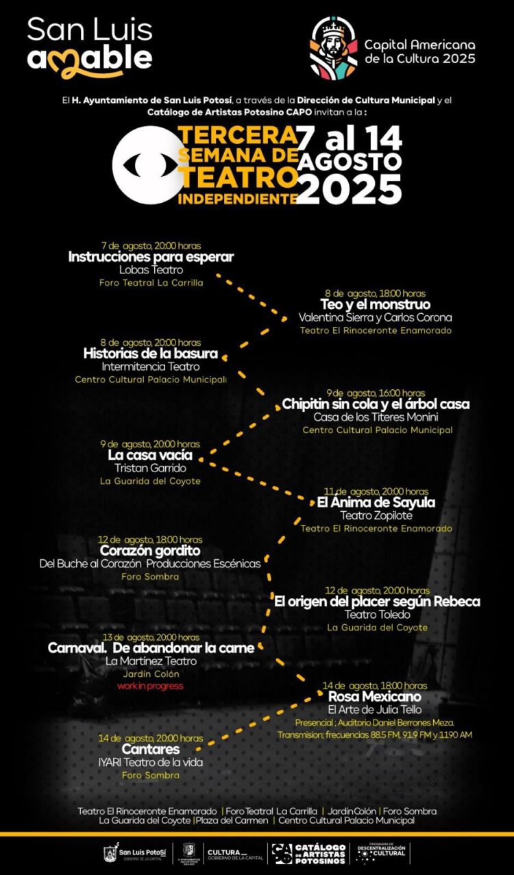 SAN LUIS SE LLENA DE ESCENA CON LA III SEMANA DE TEATRO INDEPENDIENTE.