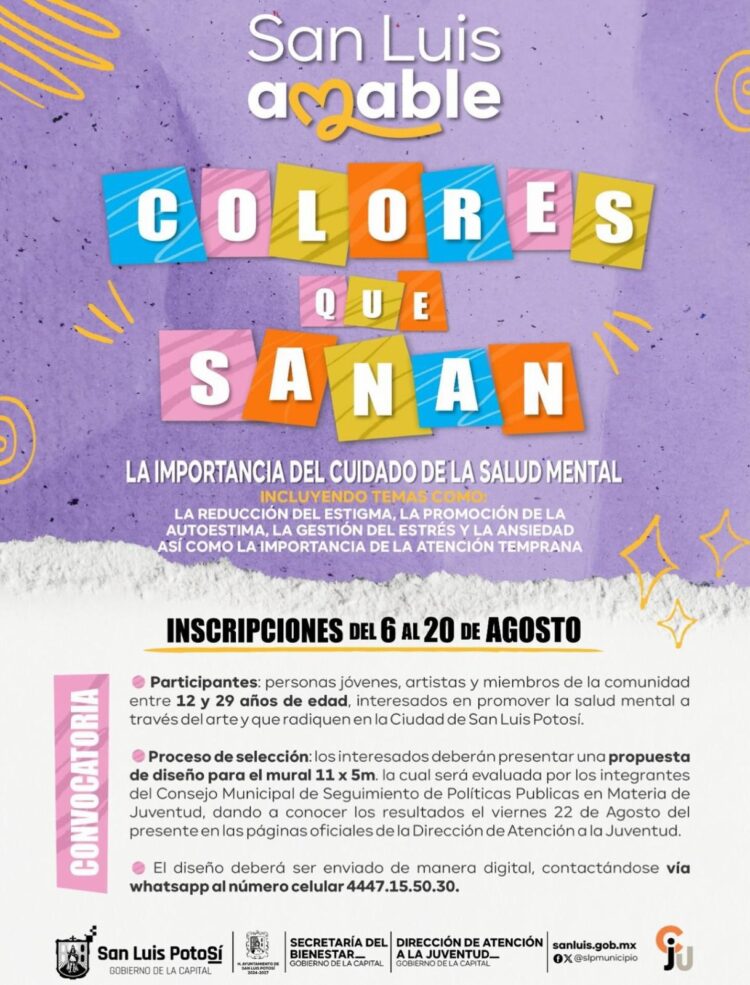 INVITAN A JÓVENES A PARTICIPAR EN “COLORES QUE SANAN”.