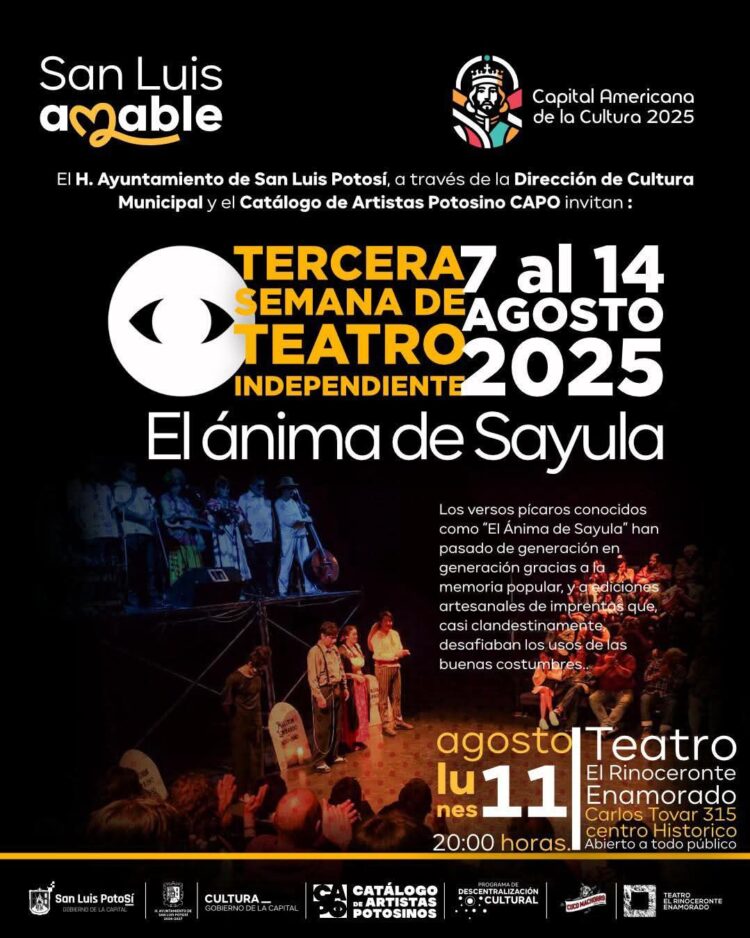 “EL ÁNIMA DE SAYULA” ENCENDERÁ EL ESCENARIO POTOSINO.