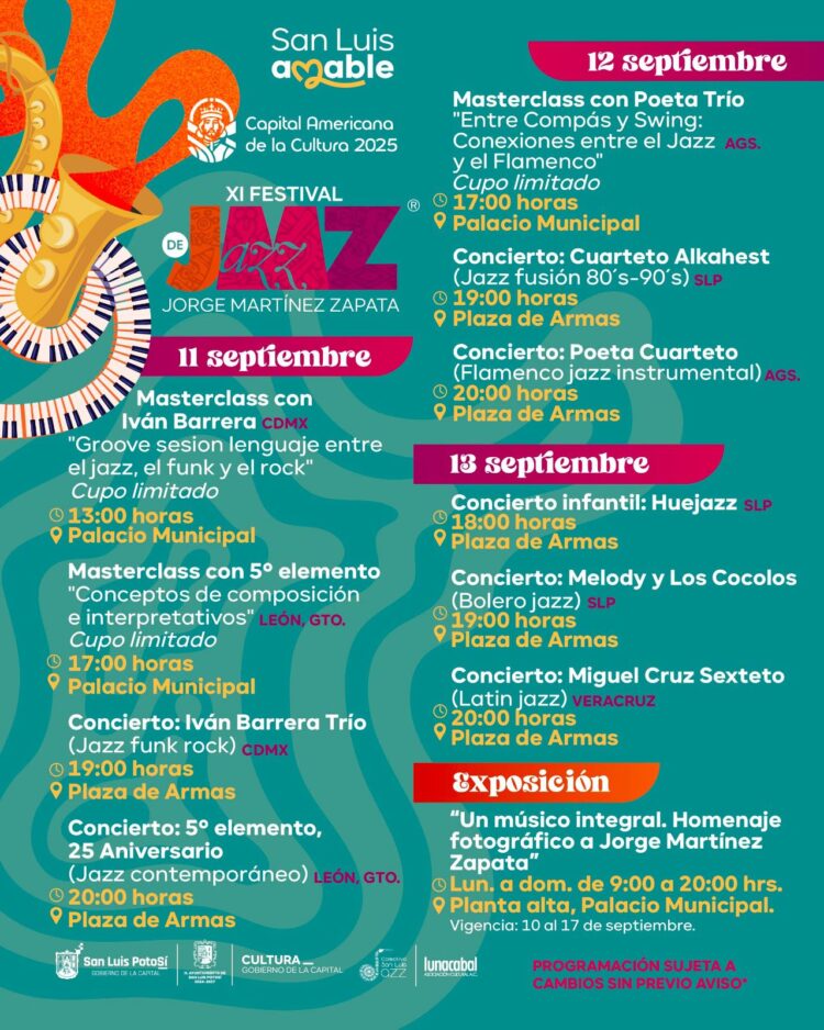 SAN LUIS CAPITAL VIBRARÁ CON EL XI FESTIVAL DE JAZZ.