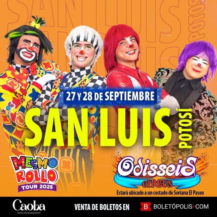LOS PAYASOS MÁS VIRALES DE MÉXICO LLEGAN A SAN LUIS POTOSÍ CON EL MESMO ROLLO TOUR 2025.