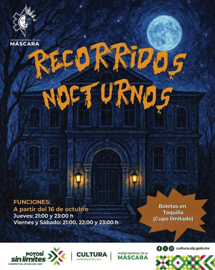 MUSEO NACIONAL DE LA MÁSCARA ABRE SUS PUERTAS PARA RECORRIDOS NOCTURNOS.