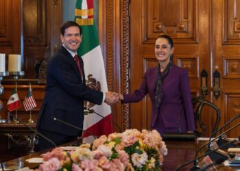 PRESIDENTA CLAUDIA SHEINBAUM SOSTIENE REUNIÓN CON EL SECRETARIO DE ESTADO DE EUA, MARCO RUBIO.