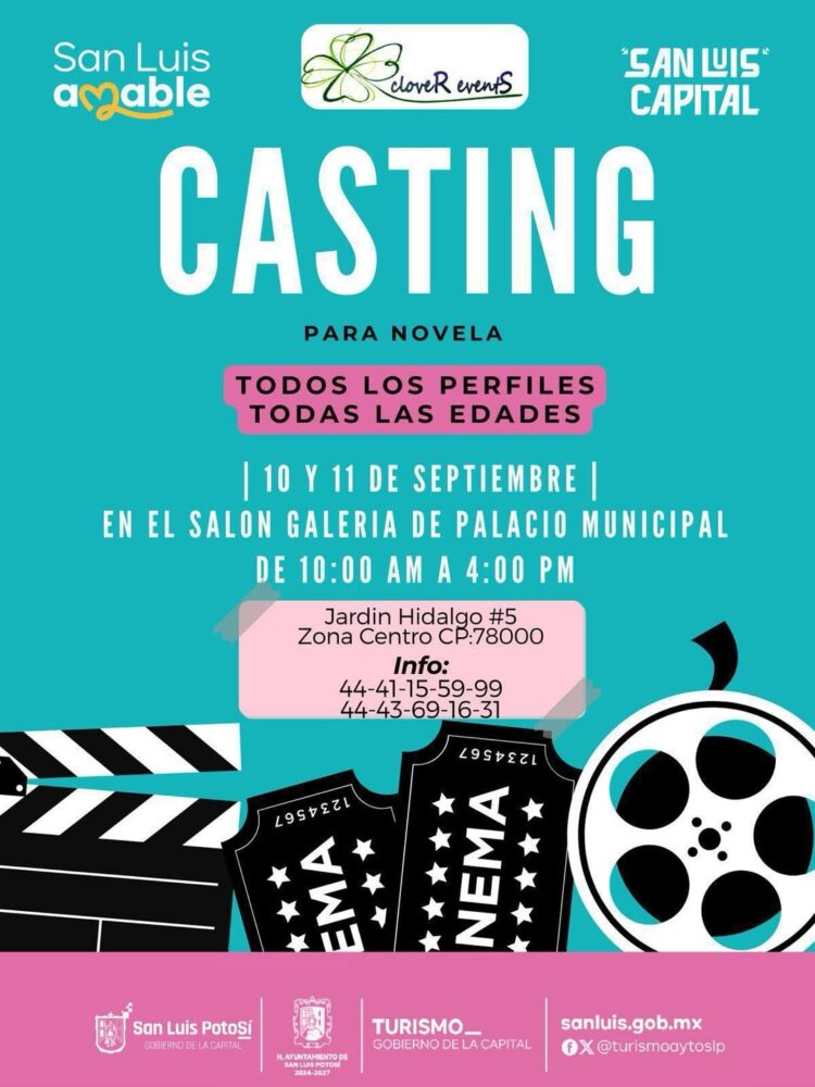 SLP ABRE CASTING PARA NOVELA EN PALACIO MUNICIPAL.