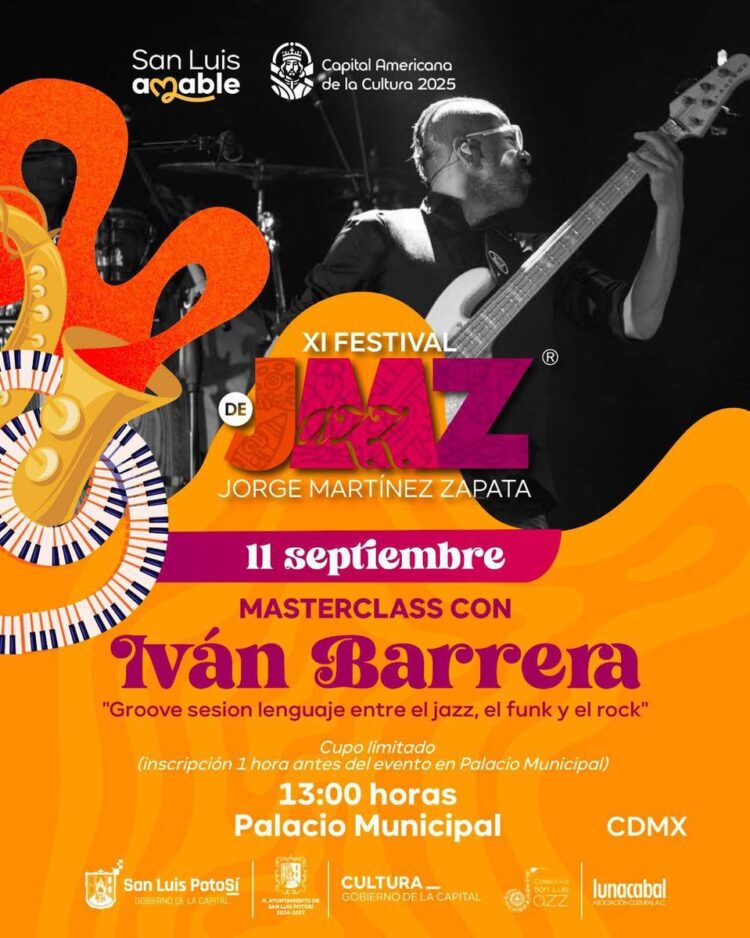IVÁN BARRERA INAUGURA EL XI FESTIVAL DE JAZZ EN SAN LUIS POTOSÍ.