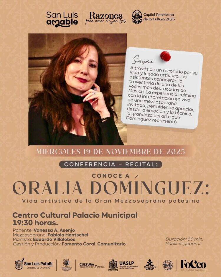 HOMENAJE MUSICAL RESALTA EL LEGADO DE ORALIA DOMÍNGUEZ.