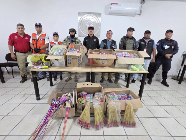 PROTECCIÓN CIVIL ASEGURA MÁS DE 383 KILOS DE PIROTECNIA EN OPERATIVO COHETÓN 2025.