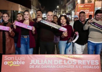 CONCLUYE REHABILITACIÓN DE LA CALLE DE JULIÁN DE LOS REYES EN EN CENTRO HISTÓRICO DE SLP CAPITAL.