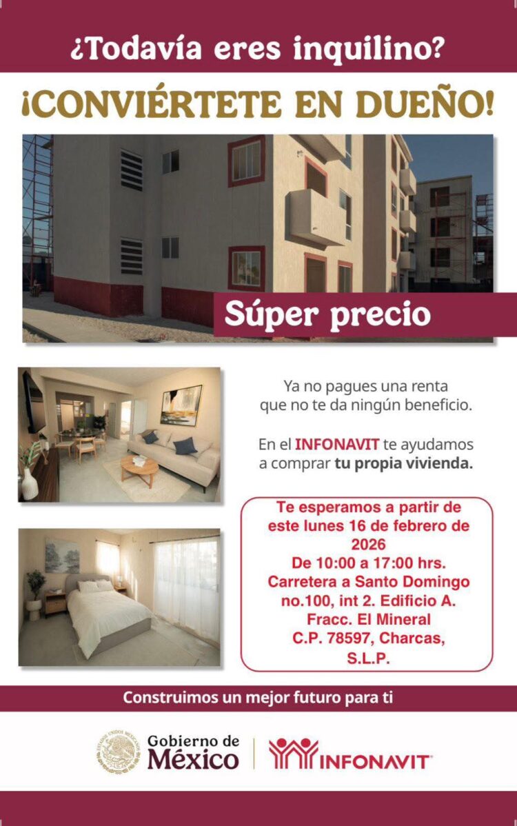 INFONAVIT ACTIVA PUNTO DE VENTA DE VIVIENDAS DEL BIENESTAR EN CHARCASEl INFONAVIT