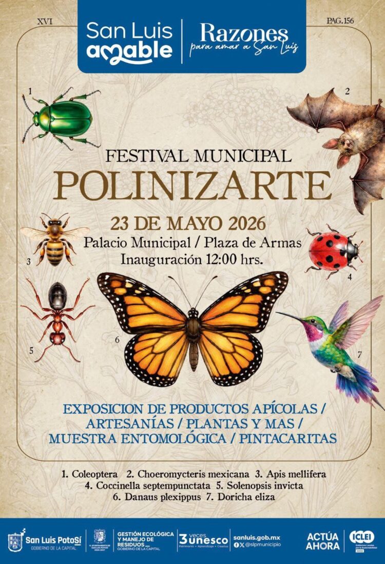 INVITA GOBIERNO DE SAN LUIS CAPITAL AL “FESTIVAL MUNICIPAL POLINIZARTE”