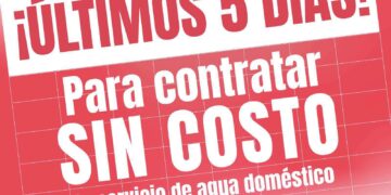 ÚLTIMOS CINCO DÍAS PARA APROVECHAR DESCUENTOS Y CONTRATOS SIN COSTO EN INTERAPAS.