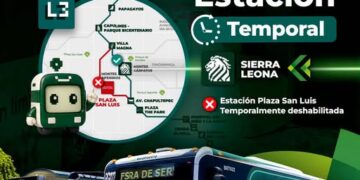 REDMETRO AJUSTA DESDE HOY EL RECORRIDO DE LA LÍNEA 3 POR OBRAS EN LA GLORIETA DE LA FAMILIA