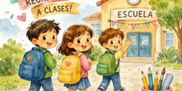 ESTUDIANTES REGRESAN A LAS AULAS.