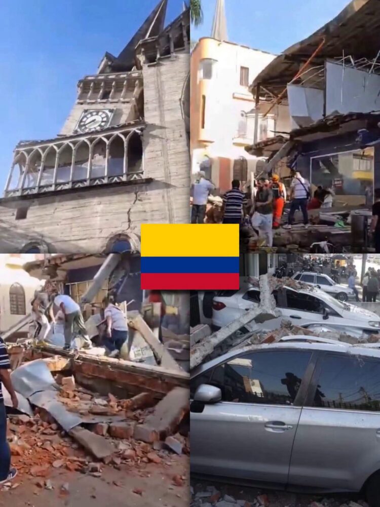 FUERTE TERREMOTO DE MAGNITUD 7.4 SACUDE COLOMBIA; REPORTAN HERIDOS Y DAÑOS EN EDIFICIOS