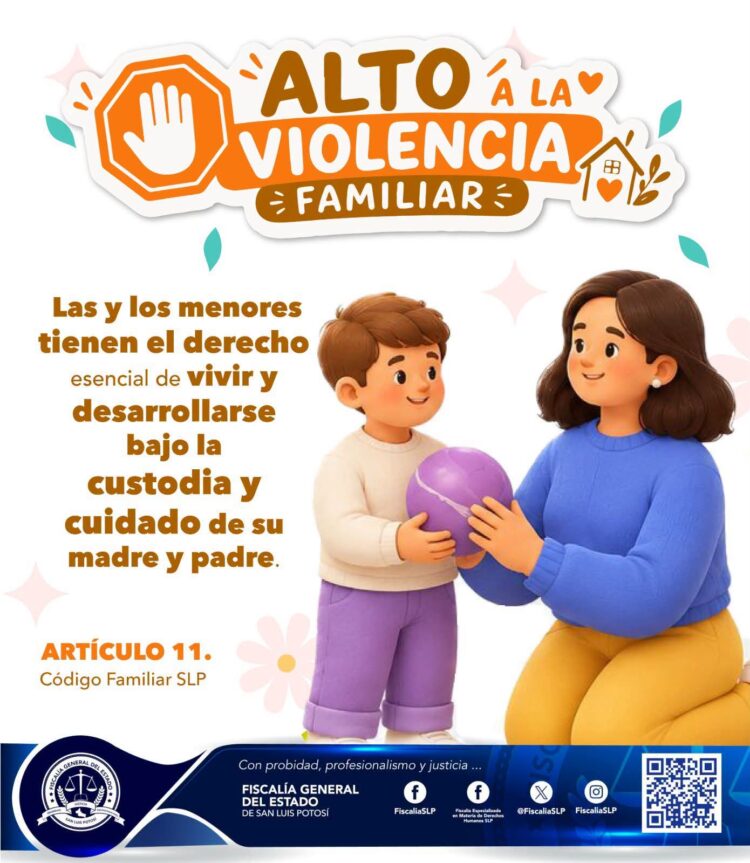 FISCALÍA REFUERZA PREVENCIÓN DE LA VIOLENCIA FAMILIAR EN SLP
