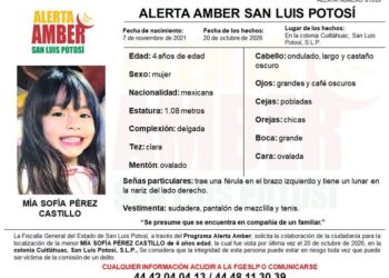 ACTIVAN ALERTA AMBER PARA LOCALIZAR A UNA NIÑA DE 4 AÑOS DE EDAD