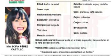 ACTIVAN ALERTA AMBER PARA LOCALIZAR A UNA NIÑA DE 4 AÑOS DE EDAD