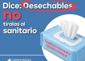 TOALLITAS HÚMEDAS Y PAÑALES PONEN EN RIESGO EL DRENAJE DE SAN LUIS POTOSÍ, INTERAPAS LLAMA A PREVENIR TAPONAMIENTOS.