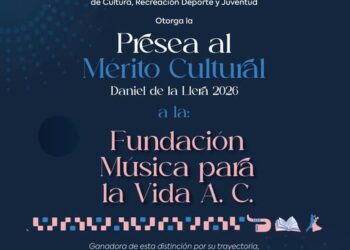 FUNDACIÓN MÚSICA PARA LA VIDA RECIBIRÁ LA PRESEA AL MÉRITO CULTURAL DANIEL DE LA LLERA 2026.