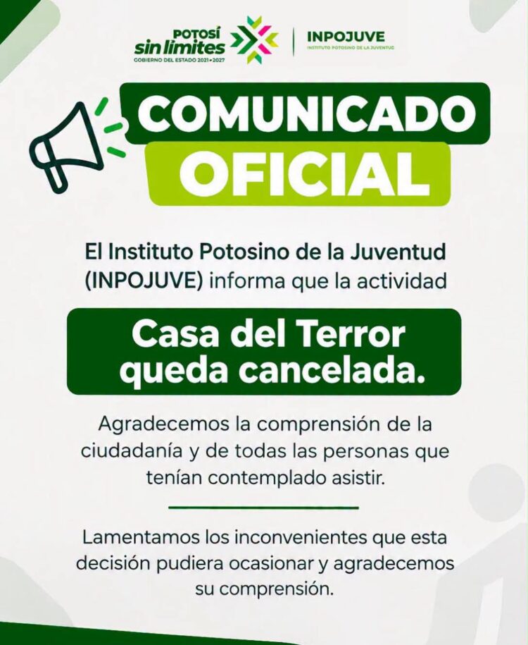 INPOJUVE CANCELA CASA DEL TERROR TRAS MUERTE DE NIÑO DE CUATRO AÑOS DENTRO DE SUS INSTALACIONES.