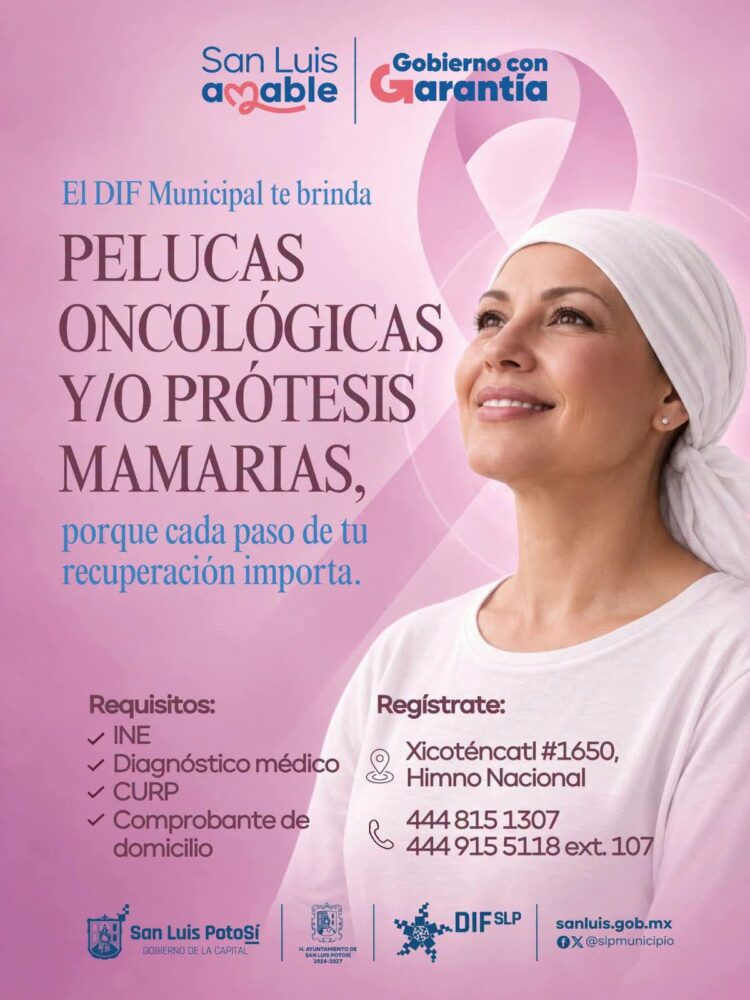 DIF MUNICIPAL INVITA A PACIENTES ONCOLÓGICAS A SOLICITAR PELUCAS GRATUITAS