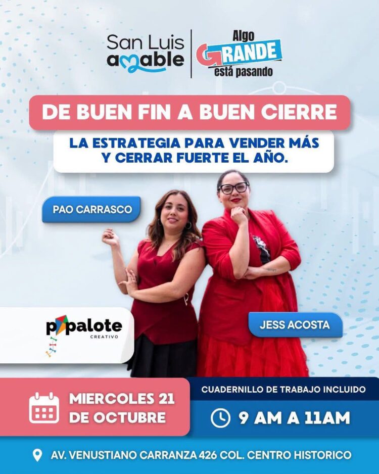 GOBIERNO MUNICIPAL INVITA A MASTERCLASS “DE BUEN FIN A BUEN CIERRE